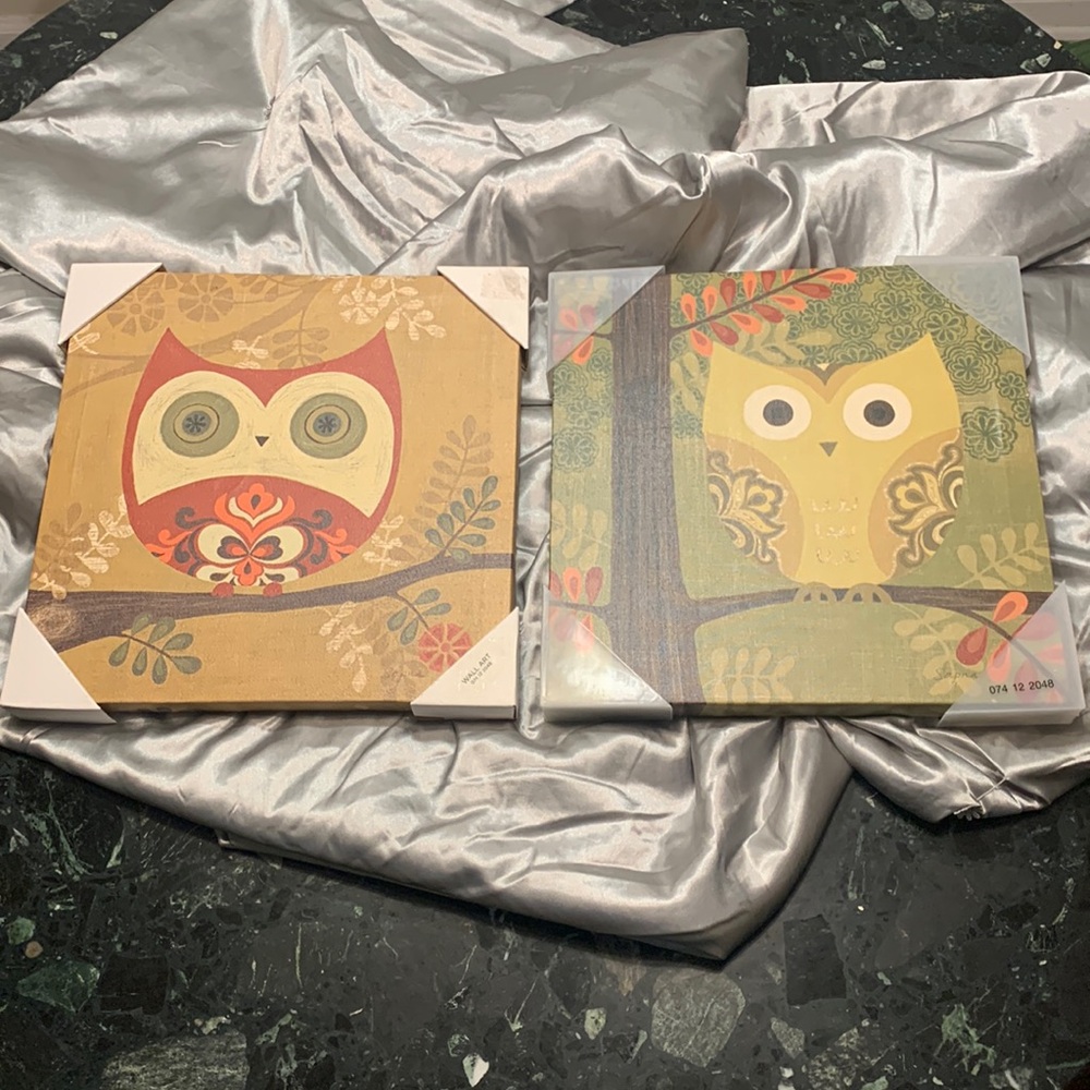 🌹Original “Sapna” Forrest Owl Worldwide 2010 Wall Art